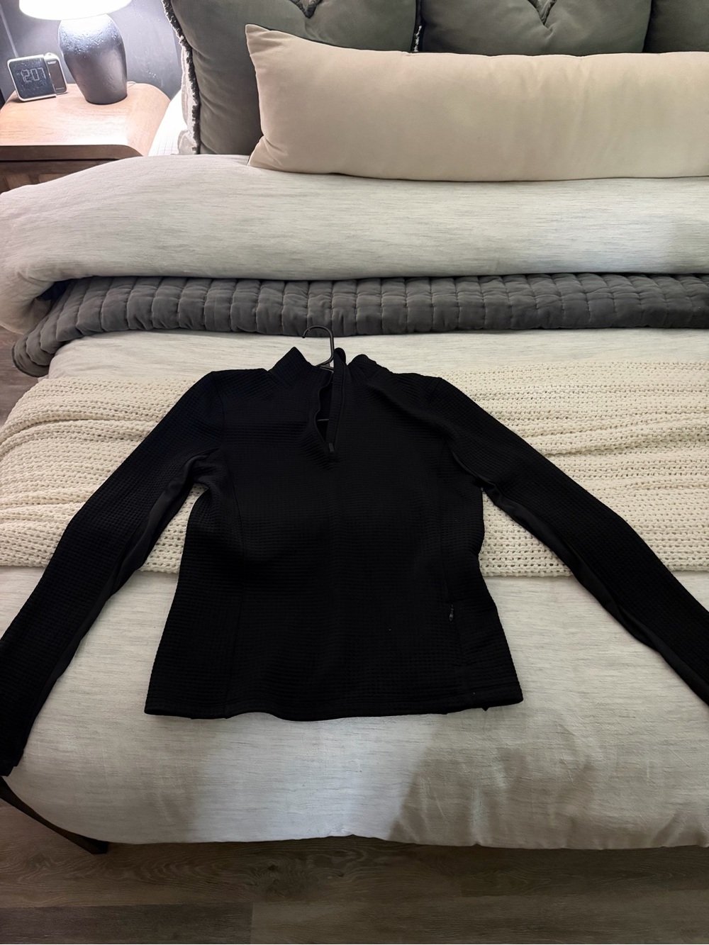 lululemon athletica Black Long-Sleeve quarter zip Top